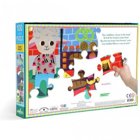 Puzzle Marché écologique - 100 pièces - Puzzle - Eeboo