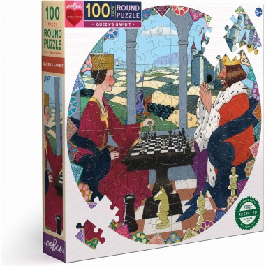 Puzzle Rond Gambit de la Reine - 100 pièces - Eeboo