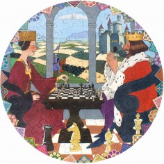 Puzzle Rond Gambit de la Reine - 100 pièces - Puzzle - Eeboo 2