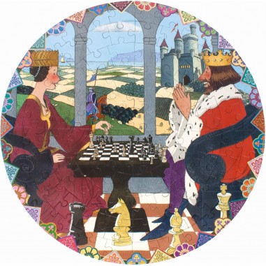 Puzzle Rond Gambit de la Reine - 100 pièces - Puzzle - Eeboo