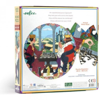 Puzzle Rond Gambit de la Reine - 100 pièces - Puzzle - Eeboo