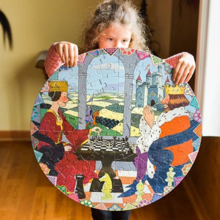Puzzle Rond Gambit de la Reine - 100 pièces - Puzzle - Eeboo