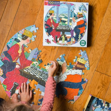 Puzzle Rond Gambit de la Reine - 100 pièces - Puzzle - Eeboo