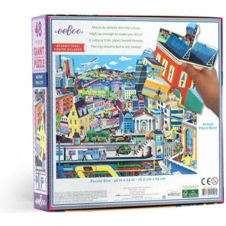 Puzzle Dans la Ville - 48 pièces - Puzzle - Eeboo