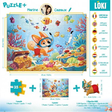 Puzzle + - fait de la Plongée - Jeux enfants - Loki