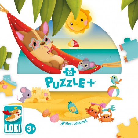 Puzzle + - à la Plage - Jeux enfants - Loki