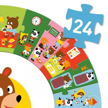 Puzzle Geant - La Journée - Jeux de société Enfants - Djeco