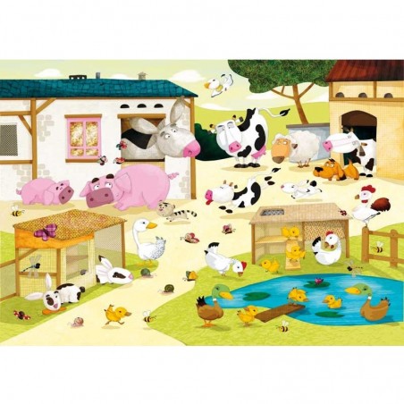 Puzzle 12 pièces la ferme - Puzzle - Michèle Wilson