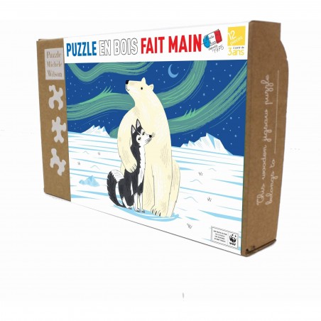 L'Ours et le Husky - 12 pièces - Jeux classiques - Puzzle - Pmwd - Michèle Wilson