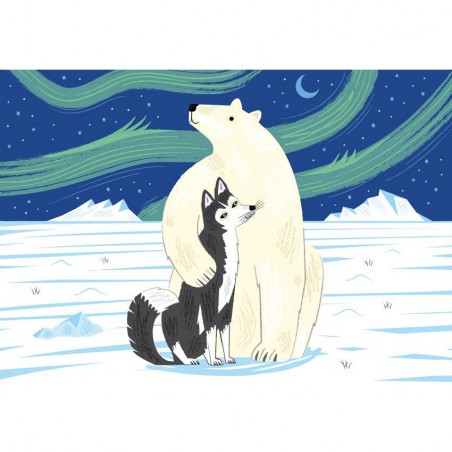 L'Ours et le Husky - 12 pièces - Jeux classiques - Puzzle - Pmwd - Michèle Wilson