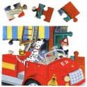 Puzzle Red Fire Truck - 20 pcs - Eeboo