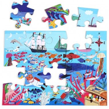 Puzzle Exploration Marine - 20 pièces - Puzzle - Eeboo