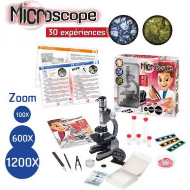 un Boîte Enfants Jouet Biologique microscope , Grossissement Avec  Pantoufles , Tige Expérience Kit , Éducatif & intelligence Améliorer  Enseignement Jouet Pour Garçon & Fille 8-12 , Cadeau, Mode en ligne