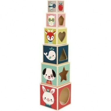 Pyramide 6 Cubes - Baby Forest Pyramide 6 Cubes - Baby Forest