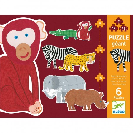 Puzzle Géant - Henri & ses Amis - Jeux enfants - Djeco