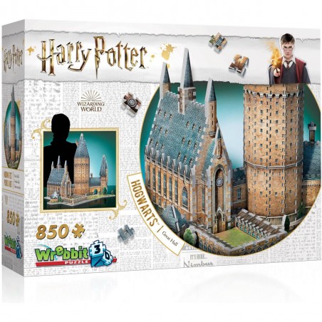 Puzzle 3D Harry Potter Poudlard : La Grande Salle - 850 pièces - Puzzle - Wrebbit 3d