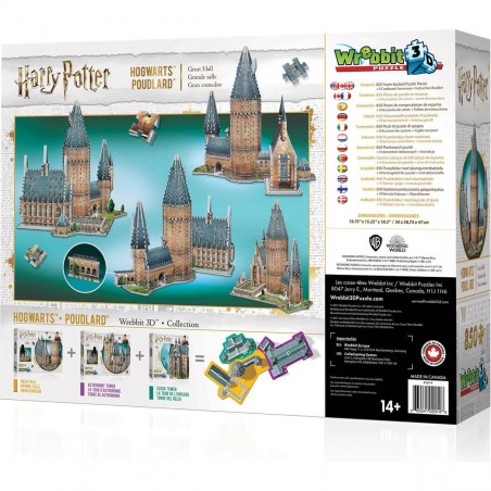 Puzzle 3D Harry Potter Poudlard : La Grande Salle - 850 pièces - Puzzle - Wrebbit 3d
