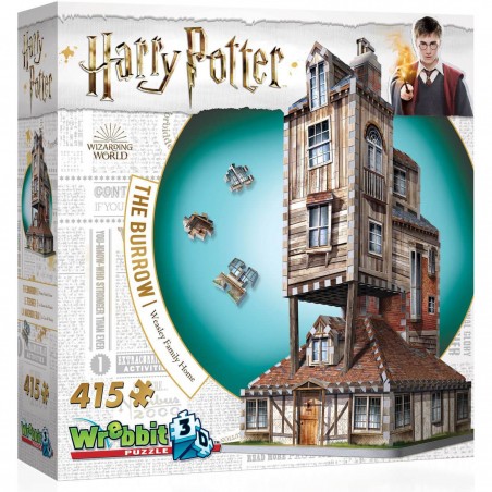 Puzzle 3D Harry Potter Le Terrier : La Maison des Weasley - 415 pièces - Puzzle - Wrebbit 3d