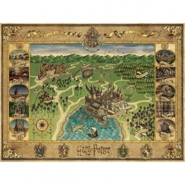 Puzzle Harry Potter La Carte de Poudlard Minalima - 1500 pièces - Puzzle - RAVENSBURGER