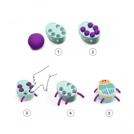 Mapatabestioles - Activité de pâte à modeler - Djeco