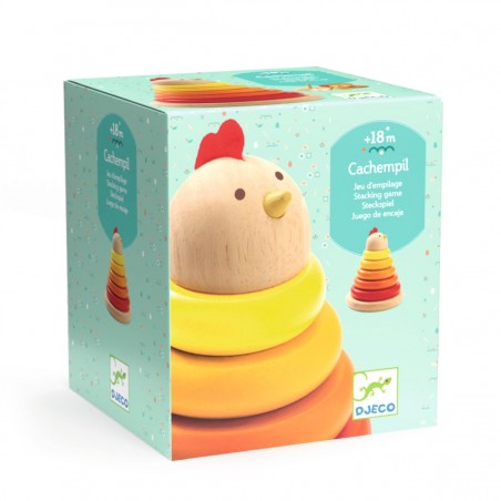 Cachempil maman poule - jouet d'éveil à empiler - Djeco