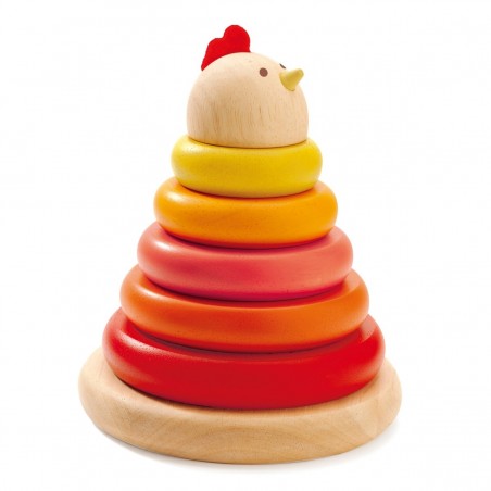 Cachempil maman poule - jouet d'éveil à empiler - Djeco