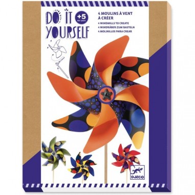 Coffret créatif Moulins à vent Diy - Spots - Djeco