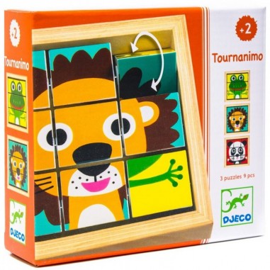 Tournanimo - jeu de motricité et puzzle en bois - Djeco