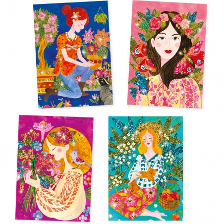 Tableaux à pailleter - Le parfum des fleurs - Djeco
