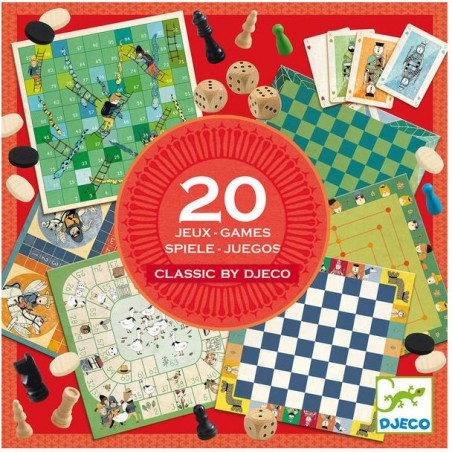 Boite de 20 jeux traditionnels - Djeco