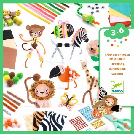 Boîte à créer Animaux de la jungle - Loisirs créatifs enfants - Djeco