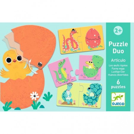 Puzzle duo - Les oeufs rigolos - Djeco