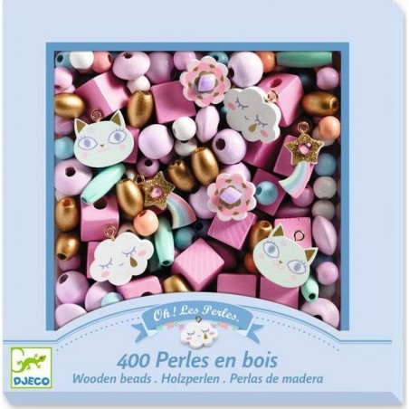 Coffret de perles en bois "Arc En Ciel"