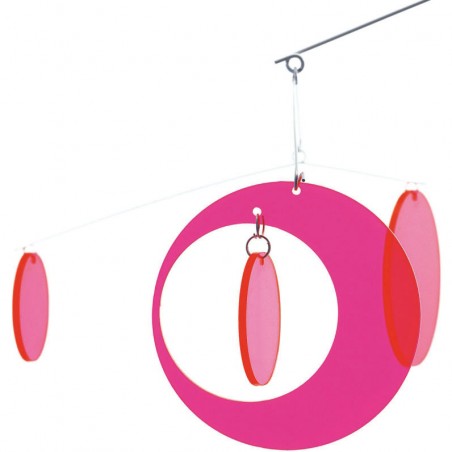 Mobile fluo : pink fly - djeco - Little Big Room By Djeco