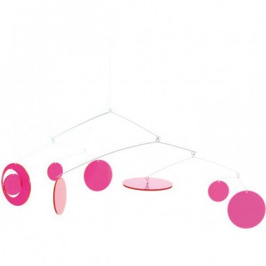 Mobile fluo : pink fly - djeco - Little Big Room By Djeco