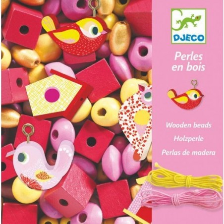 Perles En Bois Oiseaux