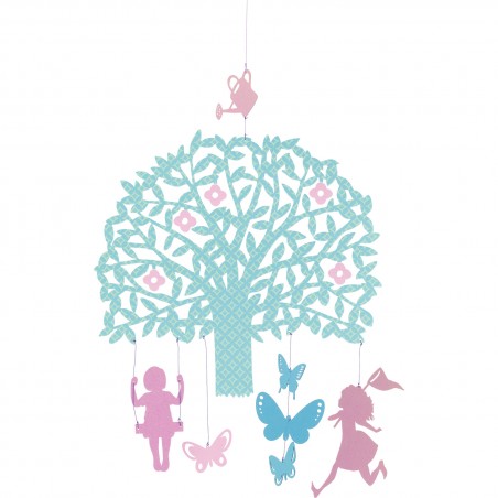 Mini mobile : chasse aux papillons - djeco - Little Big Room By Djeco