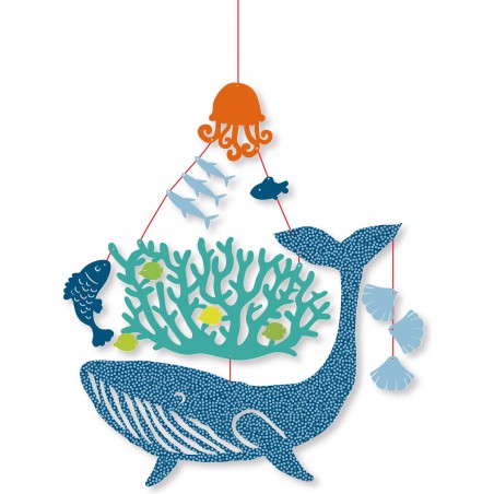 Mini mobile : cachalot sous l'eau - djeco - Little Big Room By Djeco