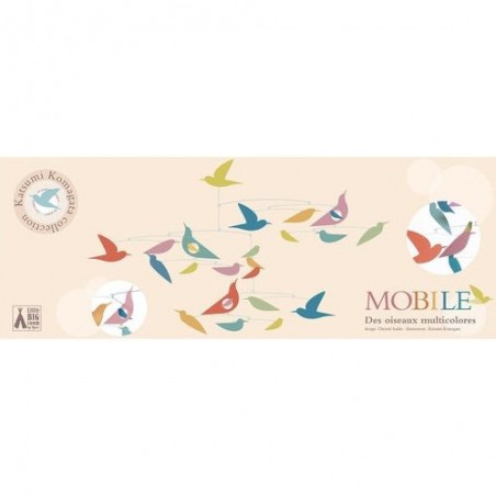 Mobile en papier oiseaux multicolores - Djeco - Little Big Room By Djeco