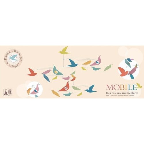 Little Big Room By Djeco Mobile en papier oiseaux multicolores Djeco