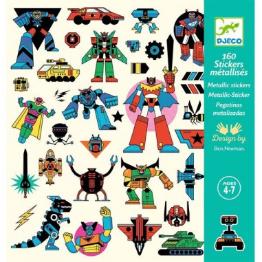 160 Stickers Robots - Un jeu - Djeco