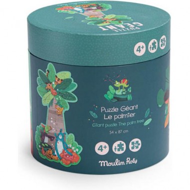 Puzzle géant Palmier - 36 pièces - Dans la jungle - Moulin Roty