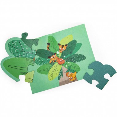 Puzzle géant Palmier - 36 pièces - Dans la jungle - Moulin Roty