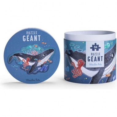Puzzle géant Baleine - 36 pièces - Les aventures de Paulie - Moulin Roty