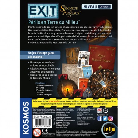 Exit: Seigneur des Anneaux - Périls en Terre du Milieu - Jeux de société - Iello