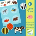 Loto 16 pcs Plumes et poils - Djeco