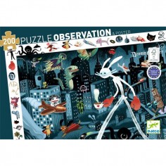 Puzzle d'observation Night City 200 pièces - Djeco