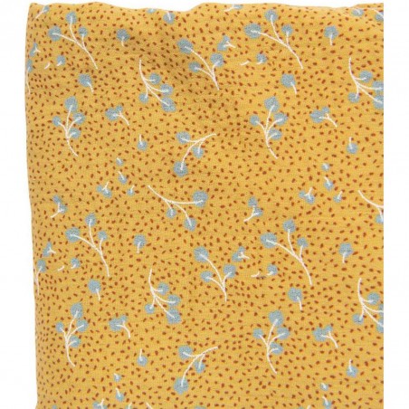 Drap housse ocre lit bébé 70 x 140 cm Trois petits lapins - Moulin Roty