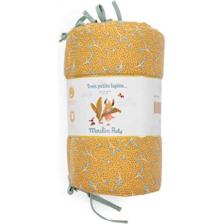 Tour de lit ocre Trois petits lapins - Moulin Roty