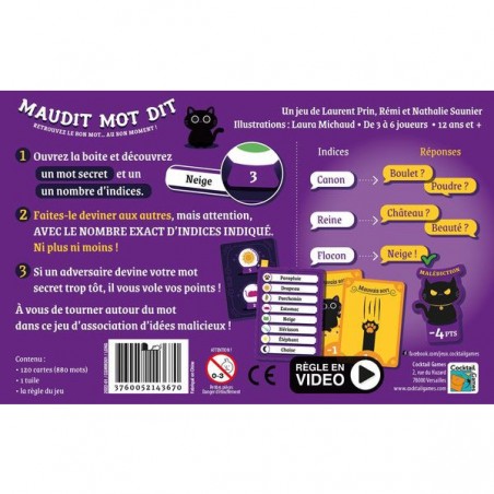Maudit Mot Dit - Jeu de Déduction et d'Associations d'Idées - Cocktail Games